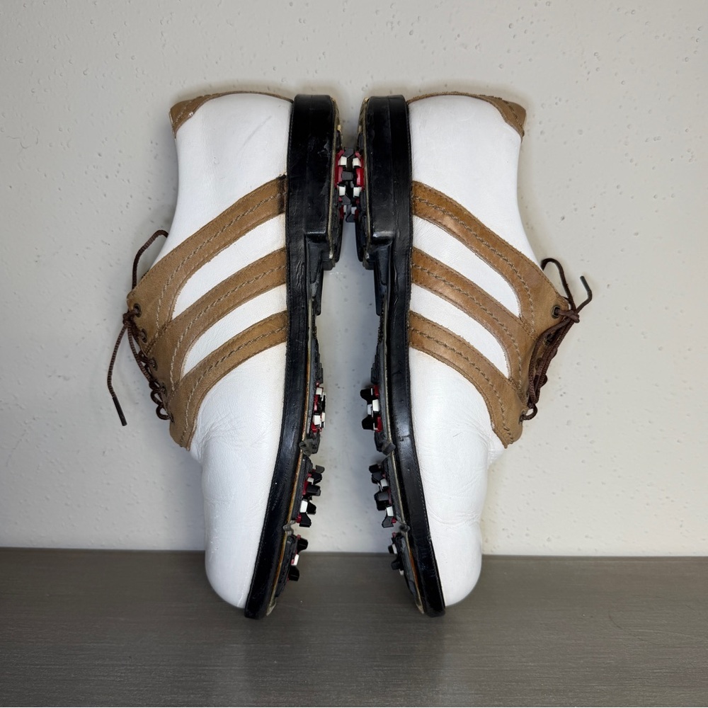 adidas White and Tan Men's Oxfords - Picture 5 of 11